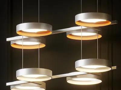 LIGHT GUIDE 4 RING PENDANT By SONNEMAN - A Way of Light 3D model