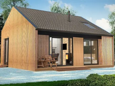 modern vacation house mobile home 3dmodel 3D model