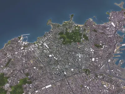 Qingdao - 3D City Model Low-poly 3D model