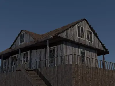 Old Wooden House 3D model