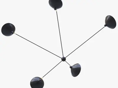 Serge Mouille Spider Sconce Five Arms MSC-SP5 3D model
