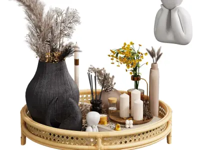 Decorative set 08 3D model 7