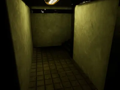 Modular Bunker Low-poly 3D model