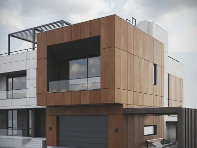 Modern Residential Building 014 3D model