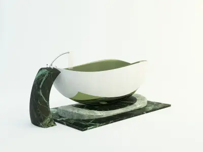 Bathroom design bathtub 3d model 3D model