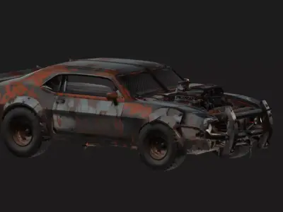 Post-Apocalyptic Muscle Car 3D model