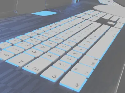 Sci-Fi Neon Computer 3D model