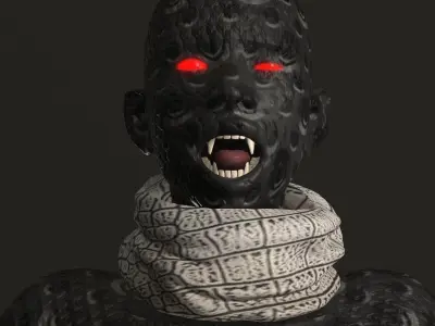 Mystique Robot Character Monster 3D Model Full Rigged  Low-poly 3D model