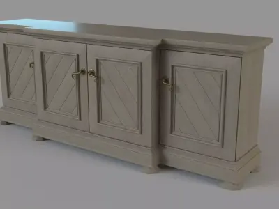 Grey Sideboard 3D model