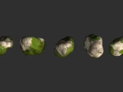 Rock Set 03 - Ivy Low-poly 3D model