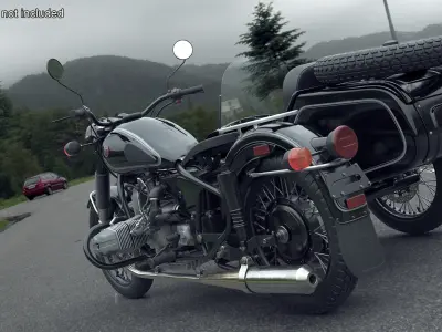  Ural M70 Motorcycle with Cradle Black 