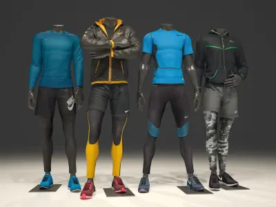  Male mannequin Nike FULL PACK 3D model 
