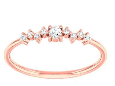 light ring engagement gold diamand ready to print 3D print model