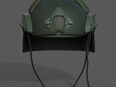 Helmet military combat soldier armor scifi low poly  Low-poly 3D model
