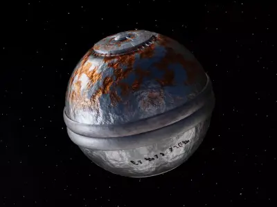 Metallic rusty space orb  3D model