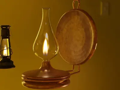 oil lamps 3D model