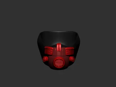 helmet high poly sculpt 3d printable  3D model 75