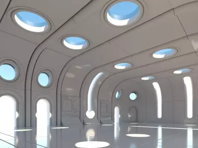 Futuristic Interior Scene 326 3D model