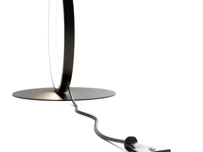 modern ring tall floor lamp Low-poly 3D model