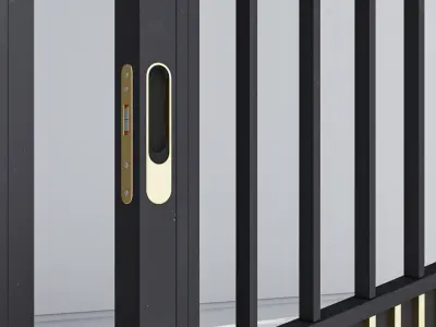 Aluminium door 321 3D model