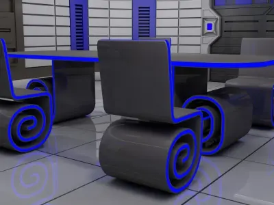 Sci Fi Meeting Room 3D model