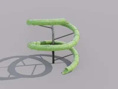 Waterslide Low-poly 3D model