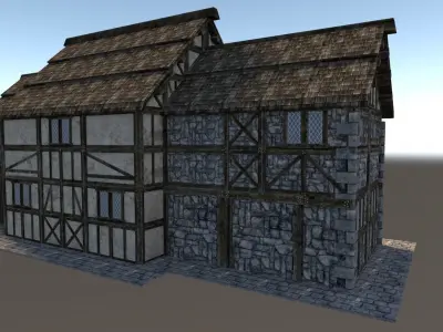 Medieval City House 06 Low-poly 3D model