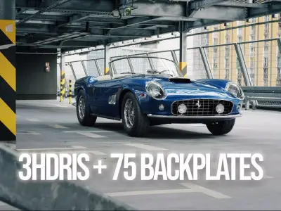 Parking Lot HDRi and backplates  3D model