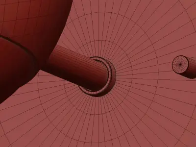 Pair of Brass and Opaline Glass Italian Sconces by Stilnovo 3D model