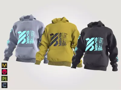 Cyberpunk Scifi futuristic hoodie clothes 3D model