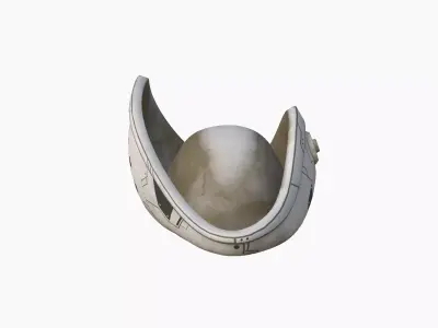 SciFi Pirate Hat A09 - Futuristic Character Design Low-poly 3D model