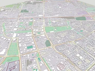 Cityscape Ashgabat Turkmenistan 3D model