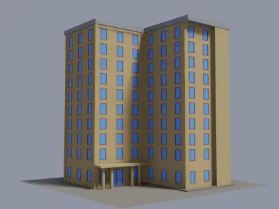 Low Poly Building Free low-poly 3D model purchase