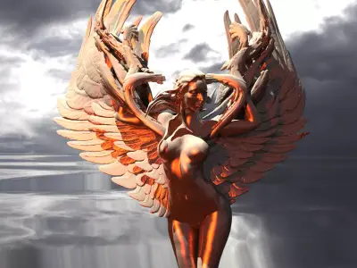 Dantes Lust Statue Sculpture 2 3D model