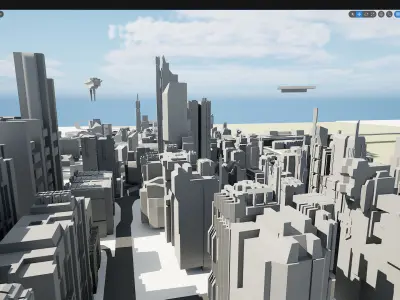 CERRERA city Low-poly 3D model