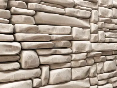 Stone panel decor 3D model