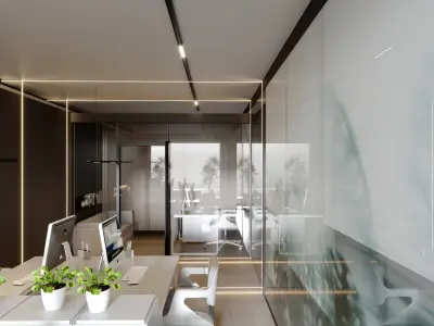 Office 3d corona 3d max 2020 3D model