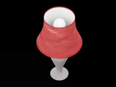 Bed Side Table Lamp Low-poly 3D model shop