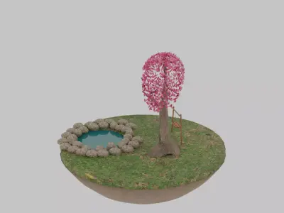 Tranquil Miniature Garden  3D model