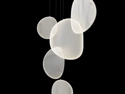 iiii 09 led fabric pendant lamp Low-poly 3D model