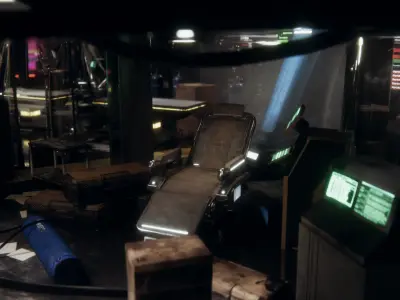 CyberPunk Laboratory-Research Center Interior Kitbash Low-poly 3D model