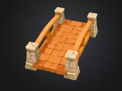 Stony Archway Low-poly 3D model