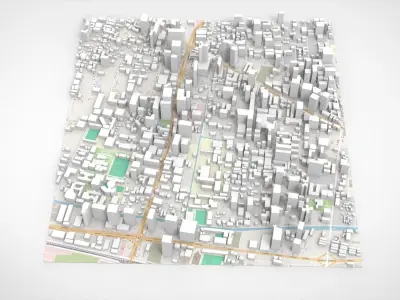 Cityscape Hong Kong China 3D model