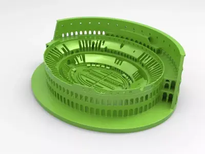 3D design of the iconic Colosseum in Rome 3D print model