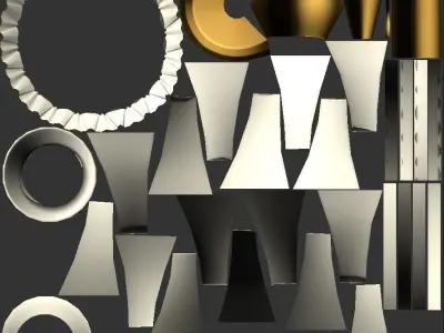 Stylized Floor Lamp 3D model