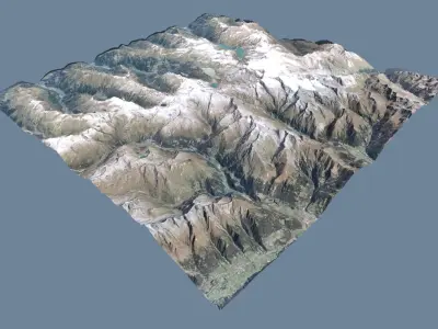 Mountain National park Hohe Tauren 3D model
