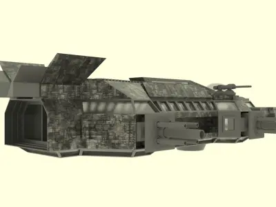 Mars - A300 Spaceship  Low-poly 3D model