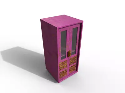Old Modern Furniture 3D Model Terror Low-poly 3D model 5