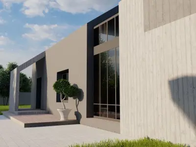 Casa Scene-villa-modern house 3D model 90