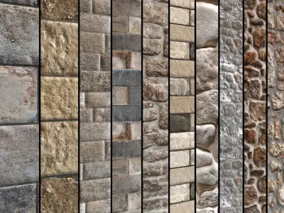 10 stone PBR texture   mtl Texture